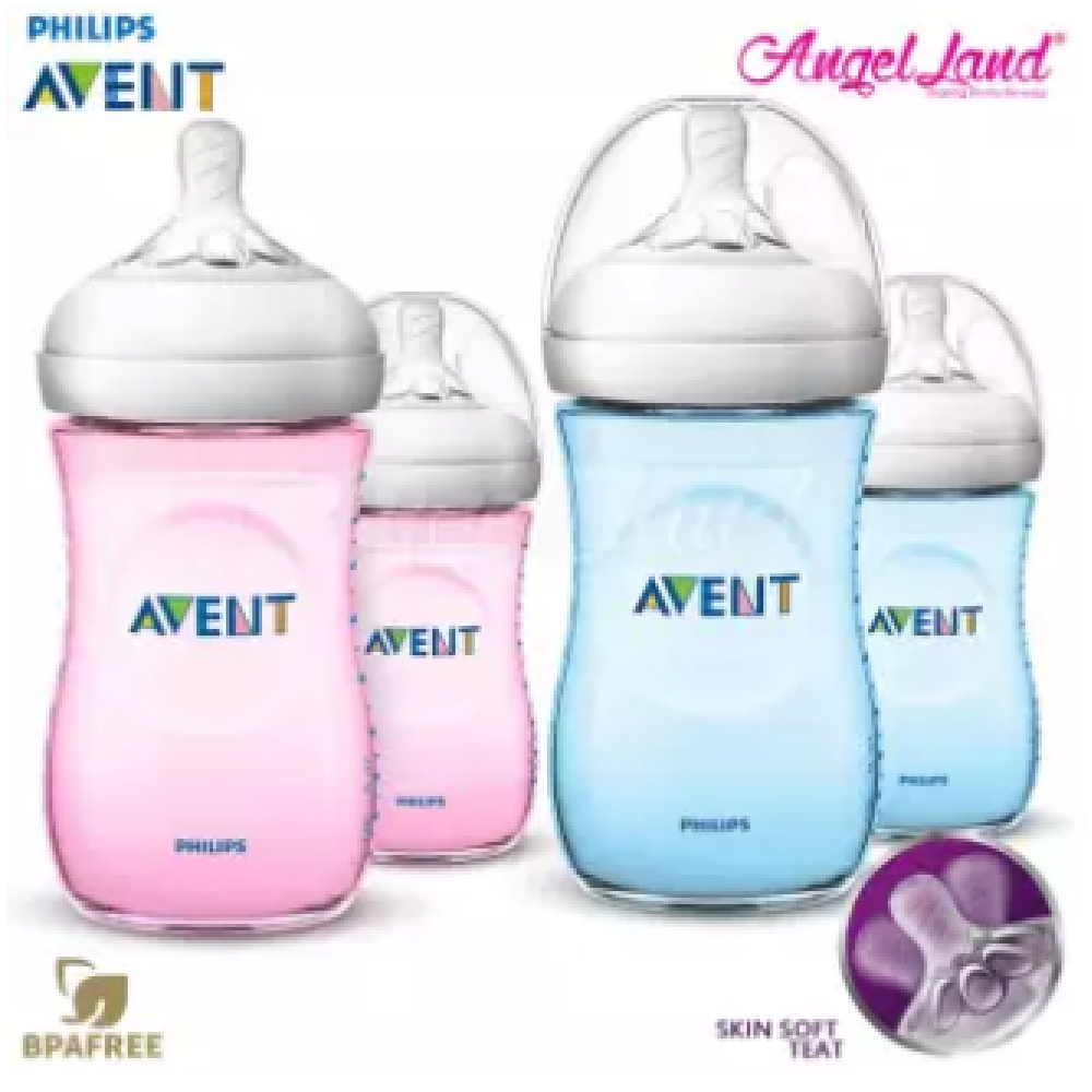Philips Avent Natural Bottle 9oz/260ml Twin Pack Blue SCF695/23 + Pink SCF694/23 Philips Avent Natural Bottle 9oz/260ml Twin Pack Blue SCF695/23 + Pink SCF694/23