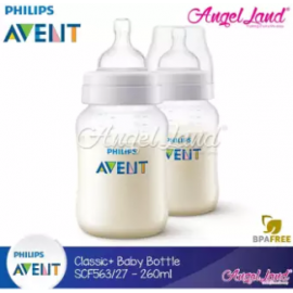 image of Philips Avent Classic+ Anti Colic 1m+ 260ml/9oz (Twin Pack) - SCF563/27