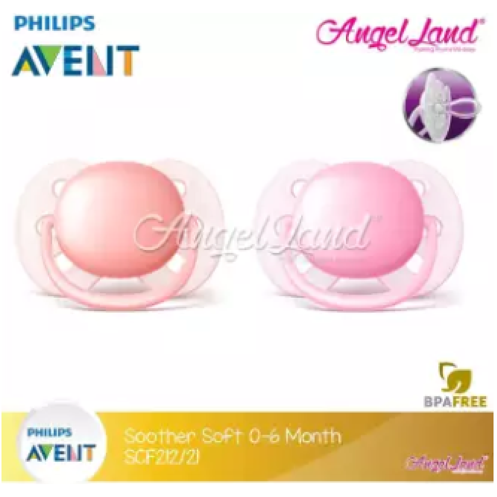 Philips Avent Soother UltraSoft 0-6M (SCF212/21)-Twin Pack -Pink Philips Avent Soother UltraSoft 0-6M (SCF212/21)-Twin Pack -Pink