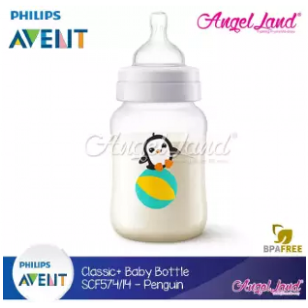Philips Avent Classic+ Feeding Bottle 9oz/260ml Single Pack -Penguin Philips Avent Classic+ Feeding Bottle 9oz/260ml Single Pack -Penguin