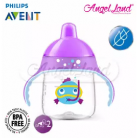 image of Philips Avent Premium Spout Cup 9oz -Mix Color SCF753/02 Purple Fisher