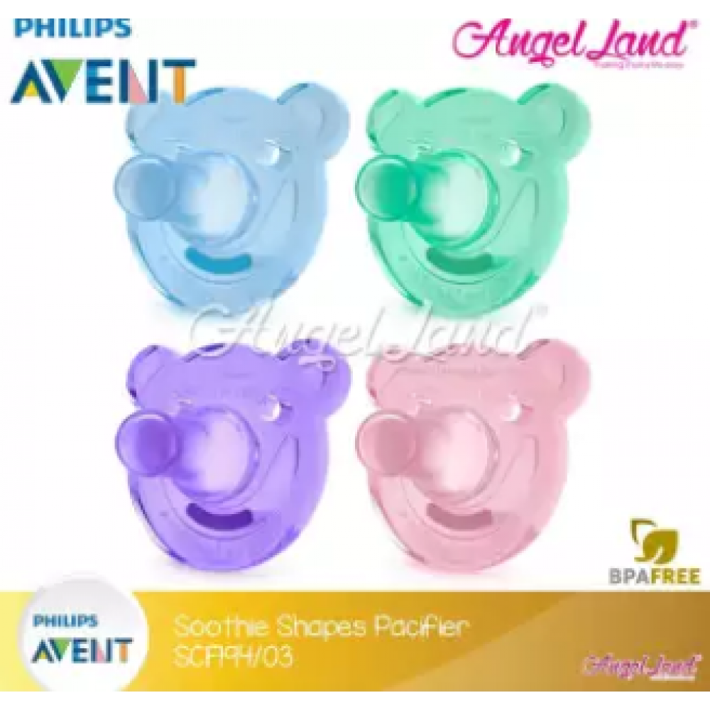Philips Avent Soother Bear Shape Mix Colour 3m+ 2pc/pack (SCF194/03) Philips Avent Soother Bear Shape Mix Colour 3m+ 2pc/pack (SCF194/03)