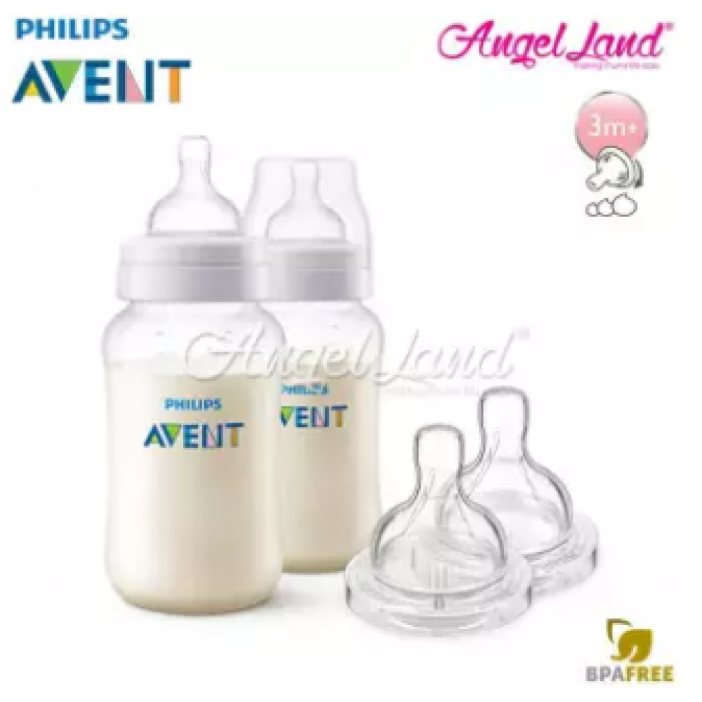 Philips Avent Classic Plus Anti Colic 330ml/11oz (3m+) Twin Pack SCF566/27 + Philips Avent Classic+ Teat -Bottle 330ml & Teat SCF635/27 Philips Avent Classic Plus Anti Colic 330ml/11oz (3m+) Twin Pack SCF566/27 + Philips Avent Classic+ Teat -Bottle 330ml & Teat SCF635/27