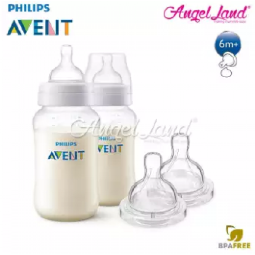 Philips Avent Classic Plus Anti Colic 330ml/11oz (3m+) Twin Pack SCF566/27 + Philips Avent Classic+ Teat - Bottle 330ml & Teat SCF636/27 Philips Avent Classic Plus Anti Colic 330ml/11oz (3m+) Twin Pack SCF566/27 + Philips Avent Classic+ Teat - Bottle 330ml & Teat SCF636/27