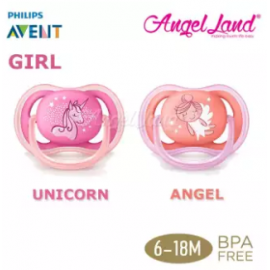 image of Philips Avent Berry Soother (Twin Pack) -Unicorn/Angel 6-18m - SCF345/22