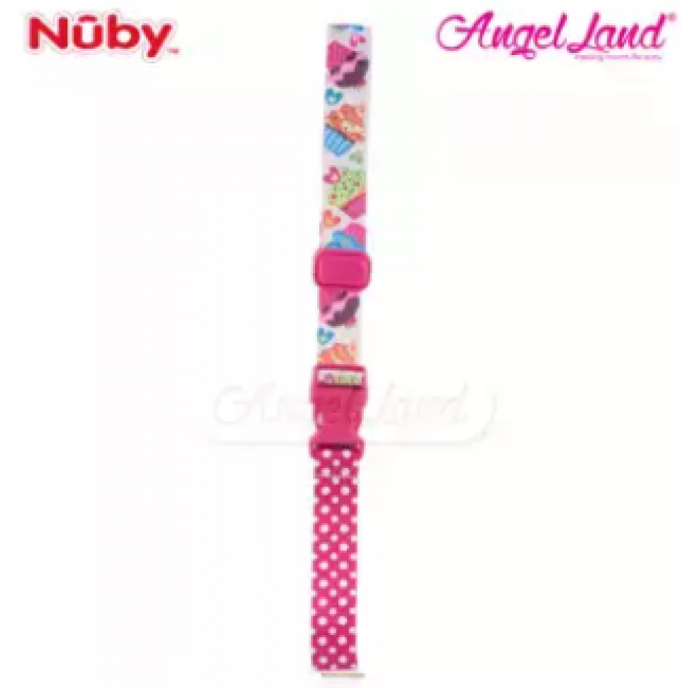 Nuby Keepeez Adjustable BottleCup Strap - Pink Cup Cake 10374PCC Nuby Keepeez Adjustable BottleCup Strap - Pink Cup Cake 10374PCC