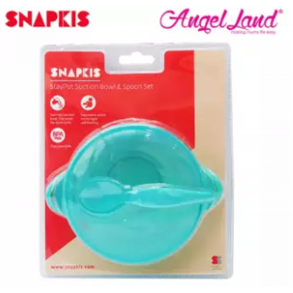 Snapkis Stay Put Suction Bowl & Spoon Set - SKS11010 Snapkis Stay Put Suction Bowl & Spoon Set - SKS11010