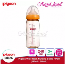 image of Pigeon Wide-Neck Nursing Bottle PPSU (160ml/00875) (240ml/00876) - 240ml/00876