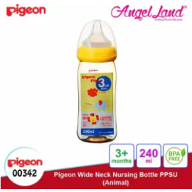 image of Pigeon Wide-Neck Nursing Bottle PPSU (160ml/00341) (240ml/00342) - 240ml/00342