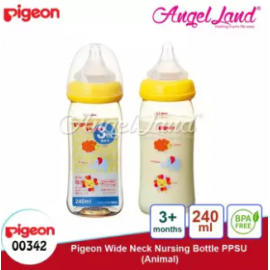 image of Pigeon Wide-Neck Nursing Bottle PPSU (160ml/00341) (240ml/00342) - 240ml/00342 + 240ml/00342