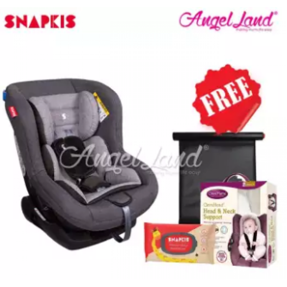 Snapkis Revolvefix 0-4 Car Seat Grey Melange/Black (SKS-SKS18034) + FOC Clevamama Clevahead Support + Snapkis Easikeep Sunshade + Snapkis Wipes 20pcs Snapkis Revolvefix 0-4 Car Seat Grey Melange/Black (SKS-SKS18034) + FOC Clevamama Clevahead Support + Snapkis Easikeep Sunshade + Snapkis Wipes 20pcs