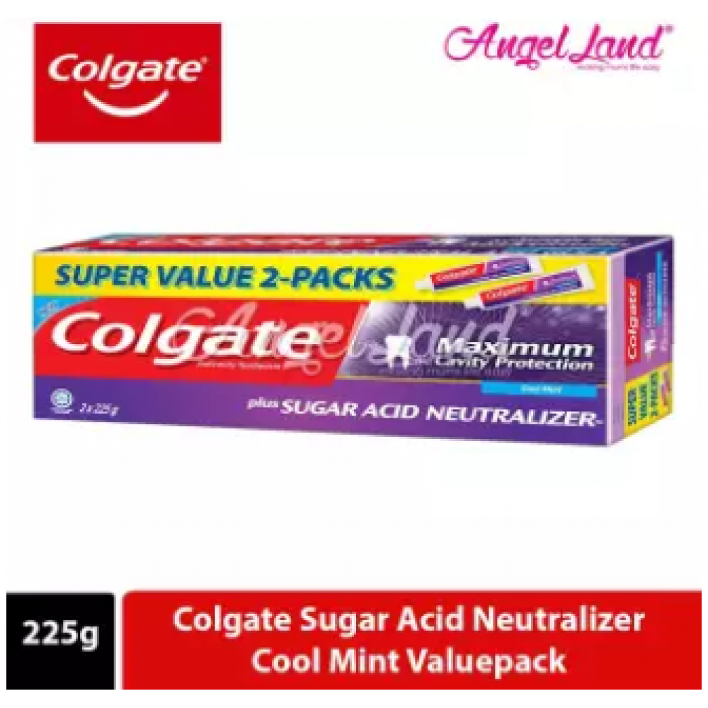 Colgate Sugar Acid Neutraliser Cool Mint Toothpaste Valuepack 225g x 2 Colgate Sugar Acid Neutraliser Cool Mint Toothpaste Valuepack 225g x 2