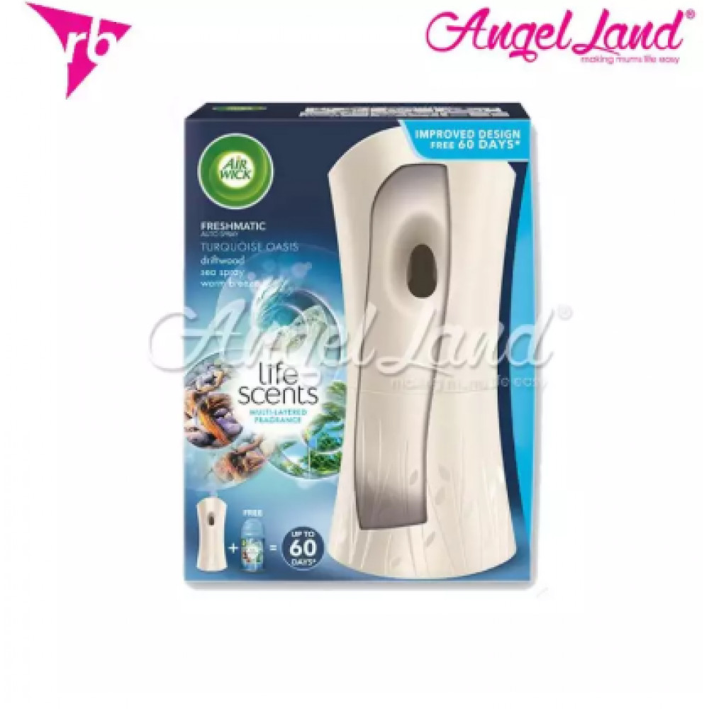 Air Wick Life Scent Freshmatic Turquoise Oasis Automatic Spray Starter Kit 1pc Air Wick Life Scent Freshmatic Turquoise Oasis Automatic Spray Starter Kit 1pc