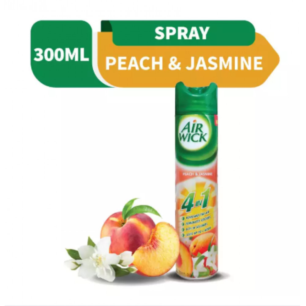 Air Wick Peach Jasmine 4-in-1 Aerosol 300ml Air Wick Peach Jasmine 4-in-1 Aerosol 300ml