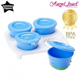 image of Tommee Tippee Pop Up Freezer Pots With Tray 446500/38 - Blue