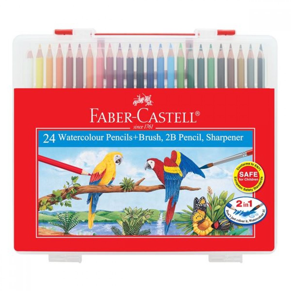 FABER CASTELL 24 COLOUR PENCIL WITH CASING FABER CASTELL 24 COLOUR PENCIL WITH CASING