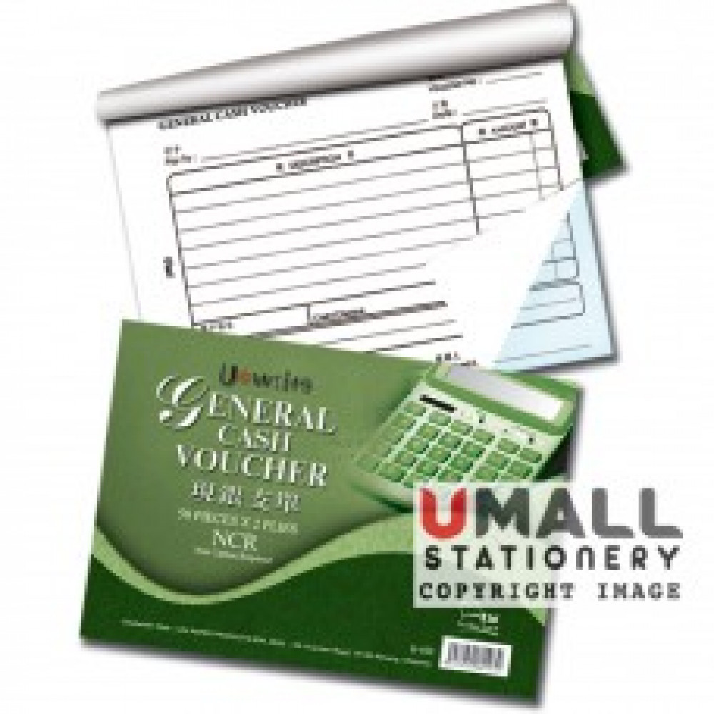 UNI GENERAL CASH VOUCHER NCR 2 PLY X 50'S (U-103)