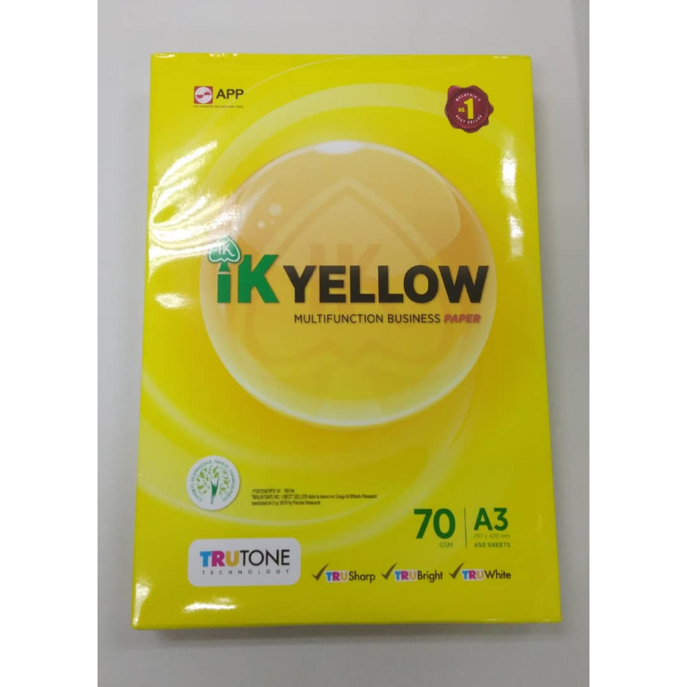 IK YELLOW MULTIFUNCTION BUSINESS PAPER A3 450'S IK YELLOW MULTIFUNCTION BUSINESS PAPER A3 450'S