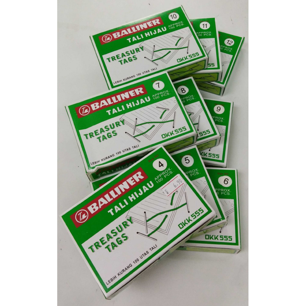 BALLINER TREASURY TAGS 100'S BALLINER TREASURY TAGS 100'S