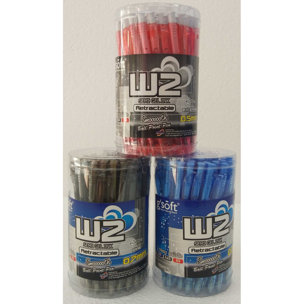 G'soft W2 Ball Pen 50 pcs G'soft W2 Ball Pen 50 pcs