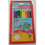 Stabilo Jumbo 12 Colour Pencil Short (1873J) 