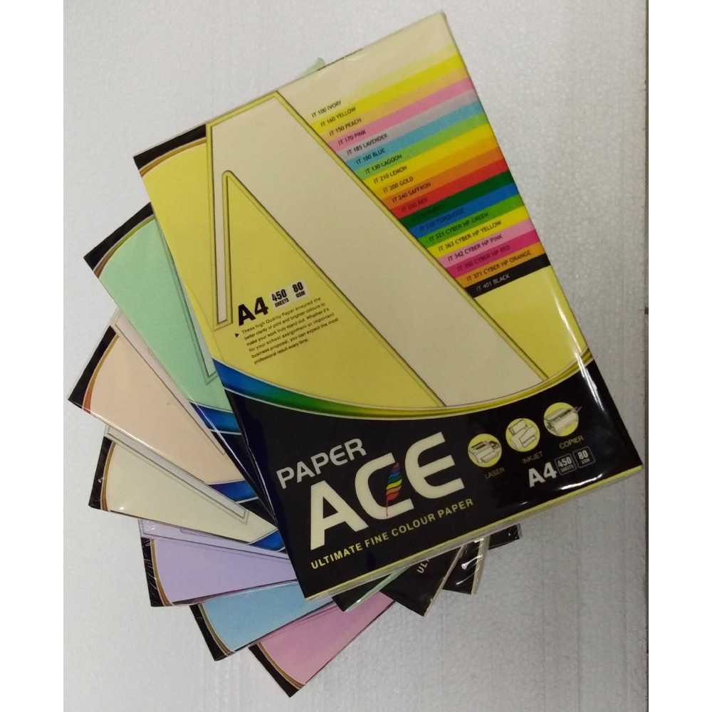 Pastel Colour Paper 80gsm A4-450's