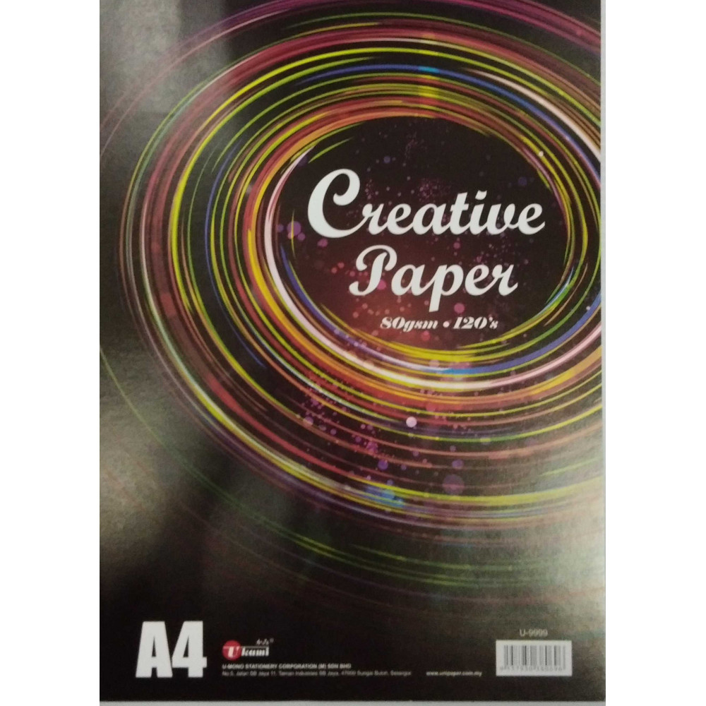 Uni Creative Paper 80gsm A4-120's (U-9999) Uni Creative Paper 80gsm A4-120's (U-9999)