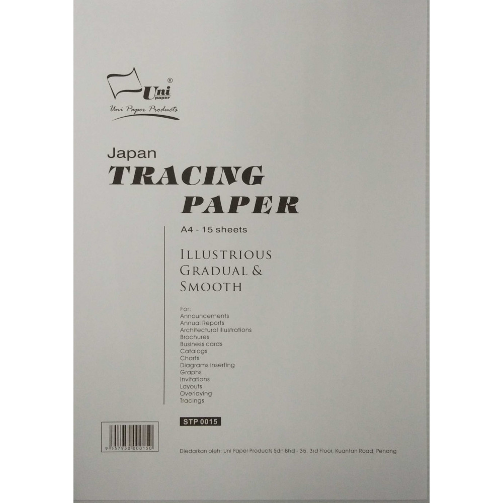 Uni Japan Tracing Paper A4-15's (STP0015)