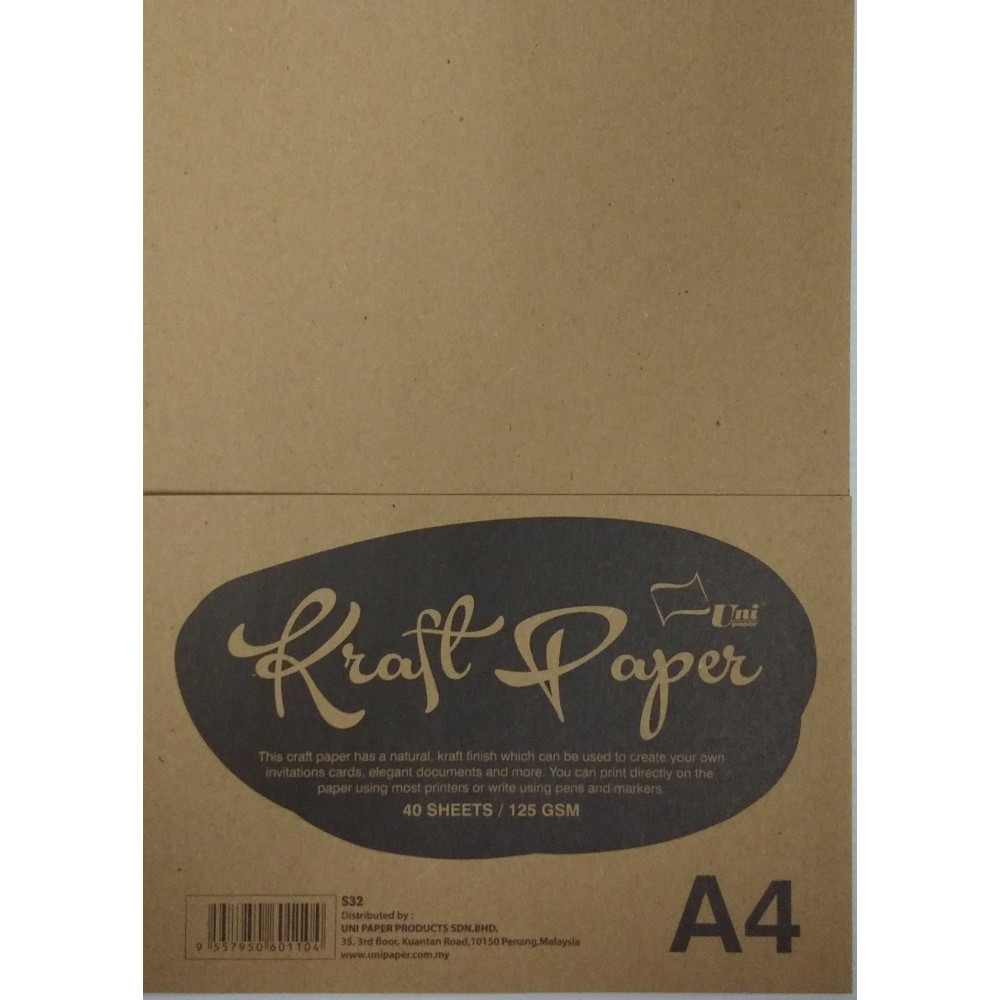 Uni Kraft Paper 125gsm A4-40's (S32)