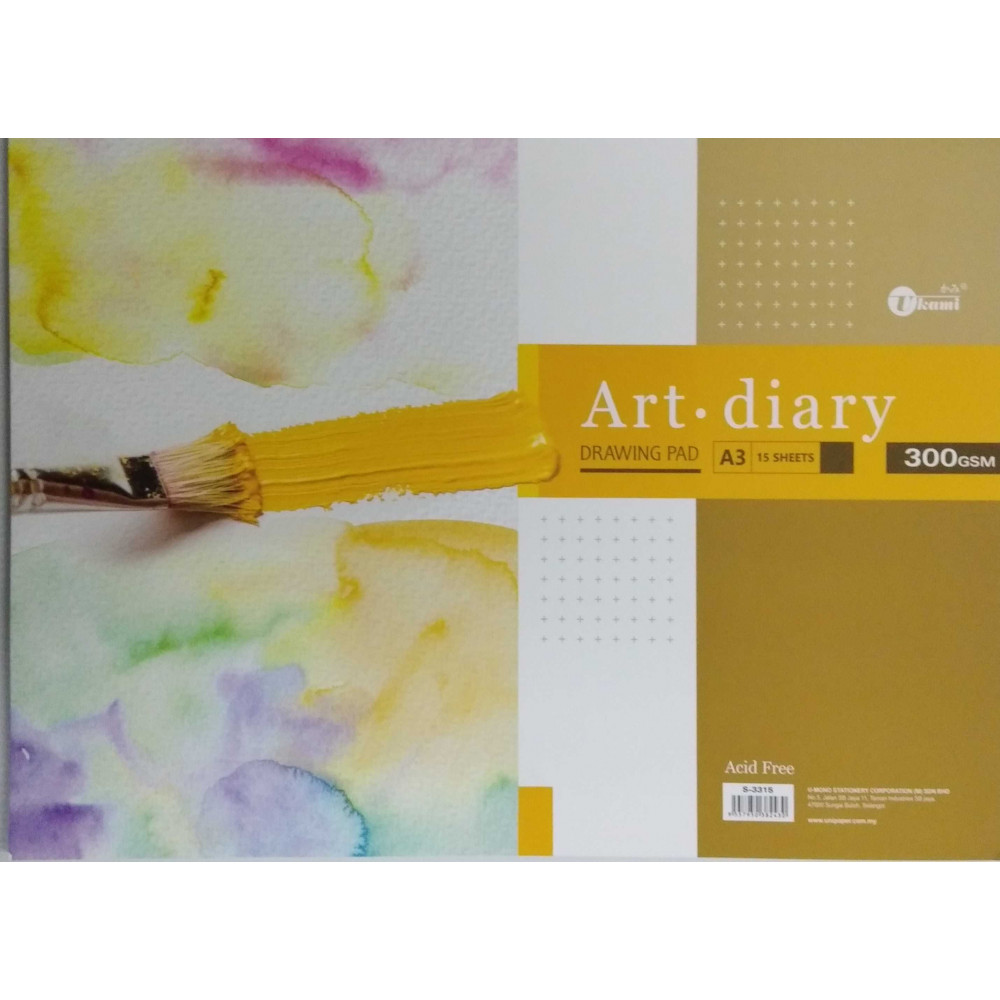 UKAMI Drawing Pad 300gsm A3 15's S3315 UKAMI Drawing Pad 300gsm A3 15's S3315