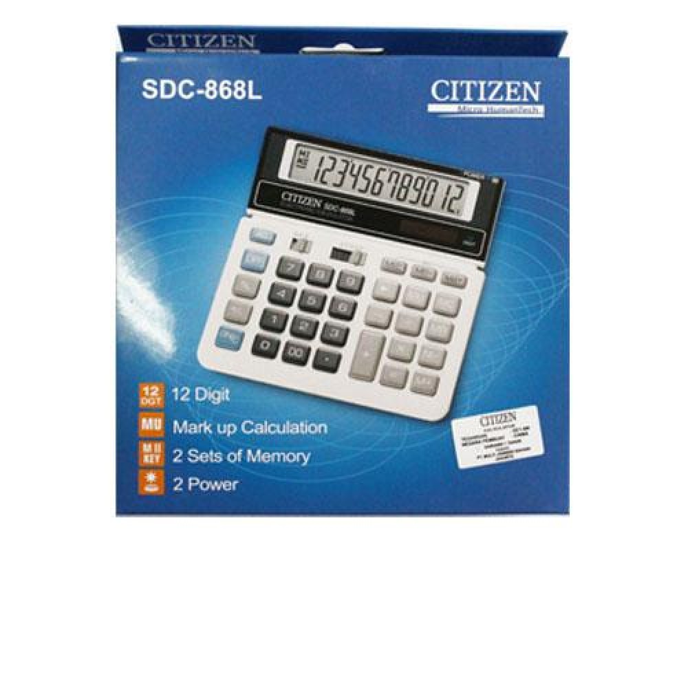 CITIZEN CALCULATOR (12 DIGITS) SDC-868L