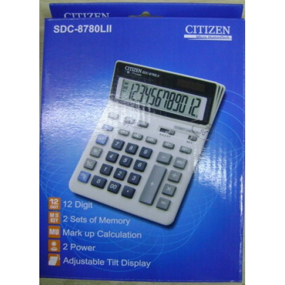 CITIZEN CALCULATOR (12 DIGITS) SDC-8780LII CITIZEN CALCULATOR (12 DIGITS) SDC-8780LII
