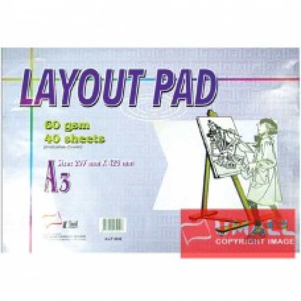 UNI LAYOUT PAD 60G A3-40'S (SLP3042)