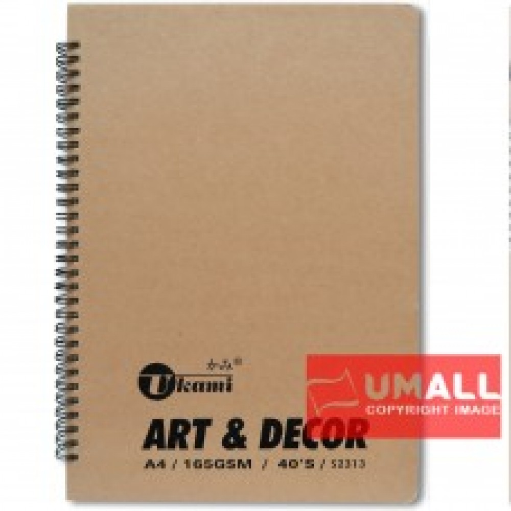 UKAMI ART & DECOR RING SKETCH BOOK 165GSM A4-40'S (S2313)