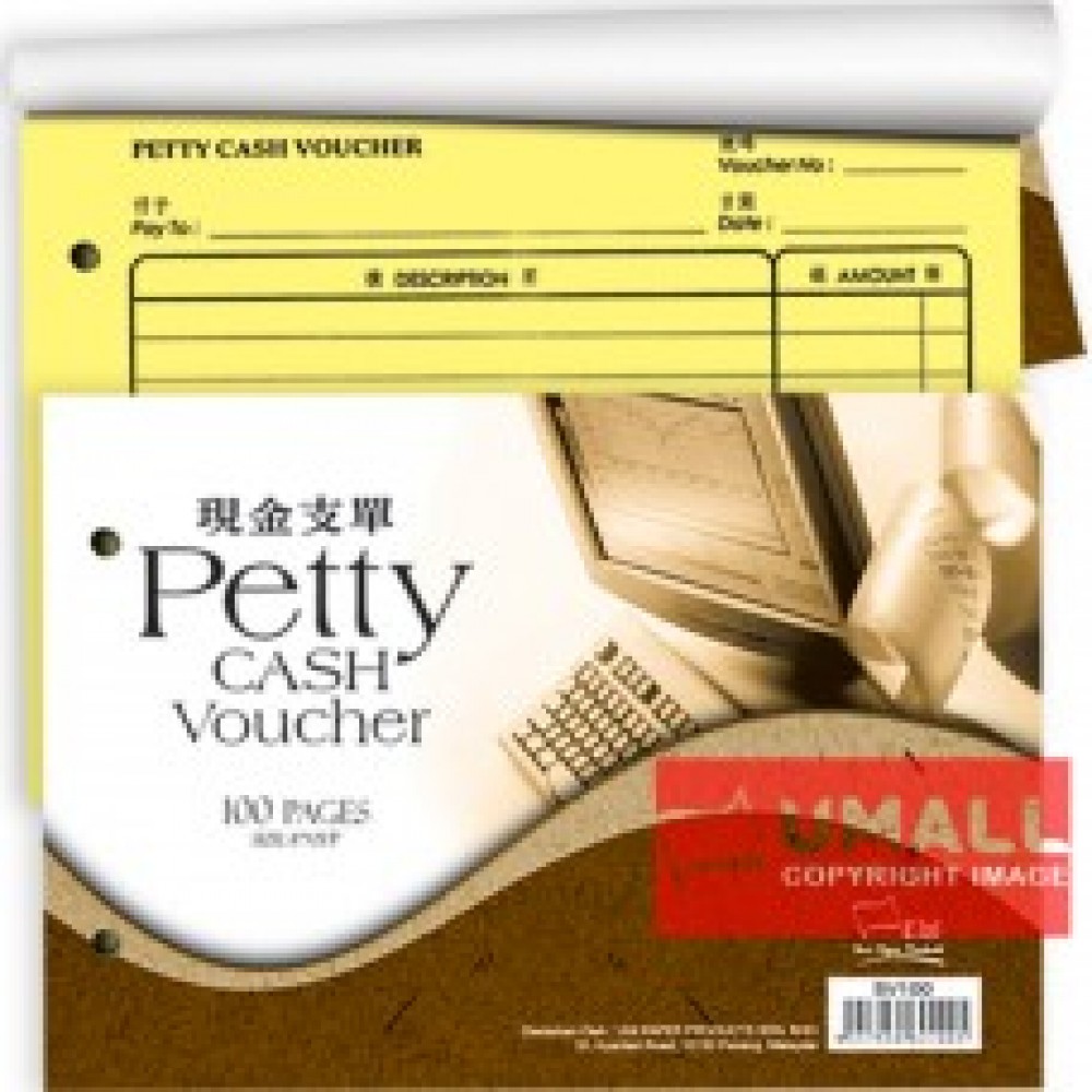 UNI PETTY CASH VOUCHER 100'S 8" X 5.5" (SV100) UNI PETTY CASH VOUCHER 100'S 8" X 5.5" (SV100)