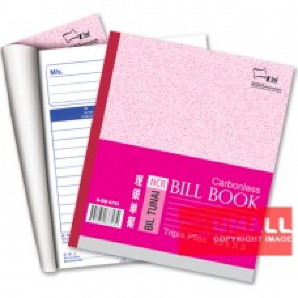 UNI BILL BOOK NCR 3 PLY X 25'S 6" x 7" (S-BB6723) 10 IN 1