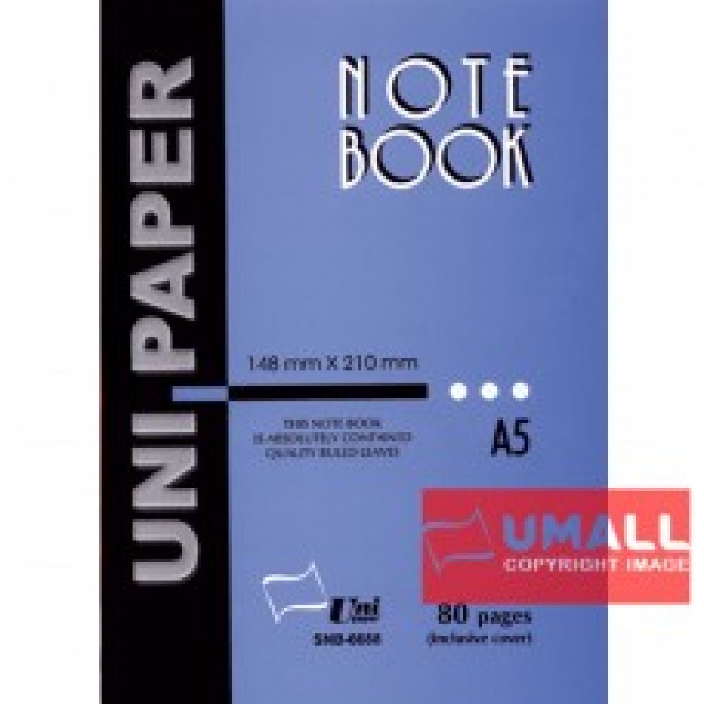 UNI NOTE BOOK A5-80P (SNB-6688) 3 FOR UNI NOTE BOOK A5-80P (SNB-6688) 3 FOR