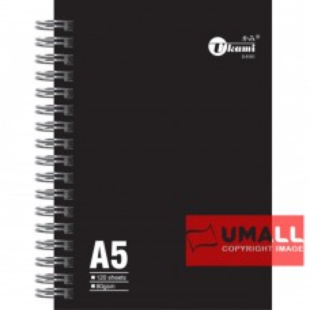 UKAMI RING NOTE BOOK 80G A5-120'S (S-6181)