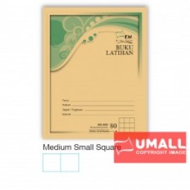 image of UNI F5 EXERCISE BOOK (BROWN COVER) 80P - MED.SMALL SQUARE (10 in 1)