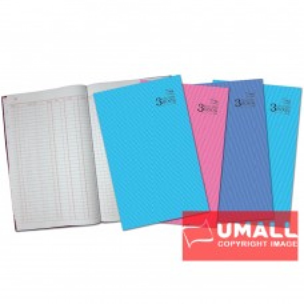 UNI 3 COLUMNS FOOLSCAP H/C BOOK F4-300P (S-2203)