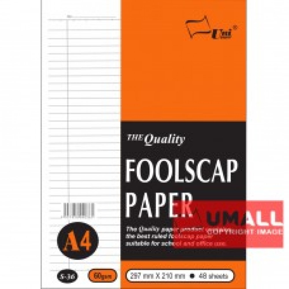 UNI FOOLSCAP PAPER 60G A4-48'S (S36) 2 FOR