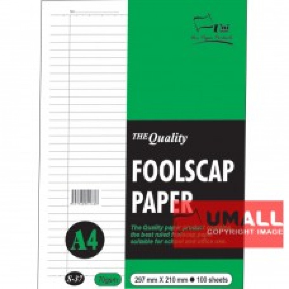 UNI FOOLSCAP PAPER 70G A4-100'S (S37)