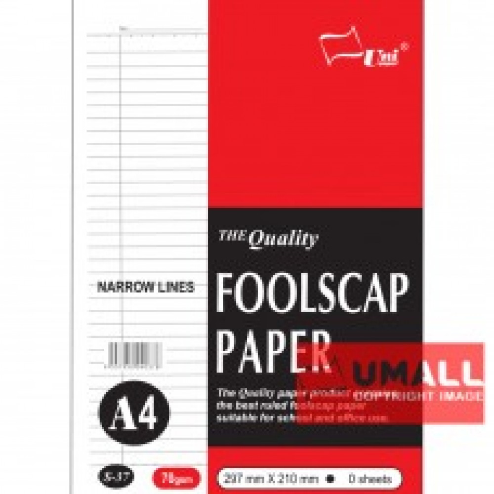 UNI FOOLSCAP PAPER N/L 70G A4-100'S (S37)