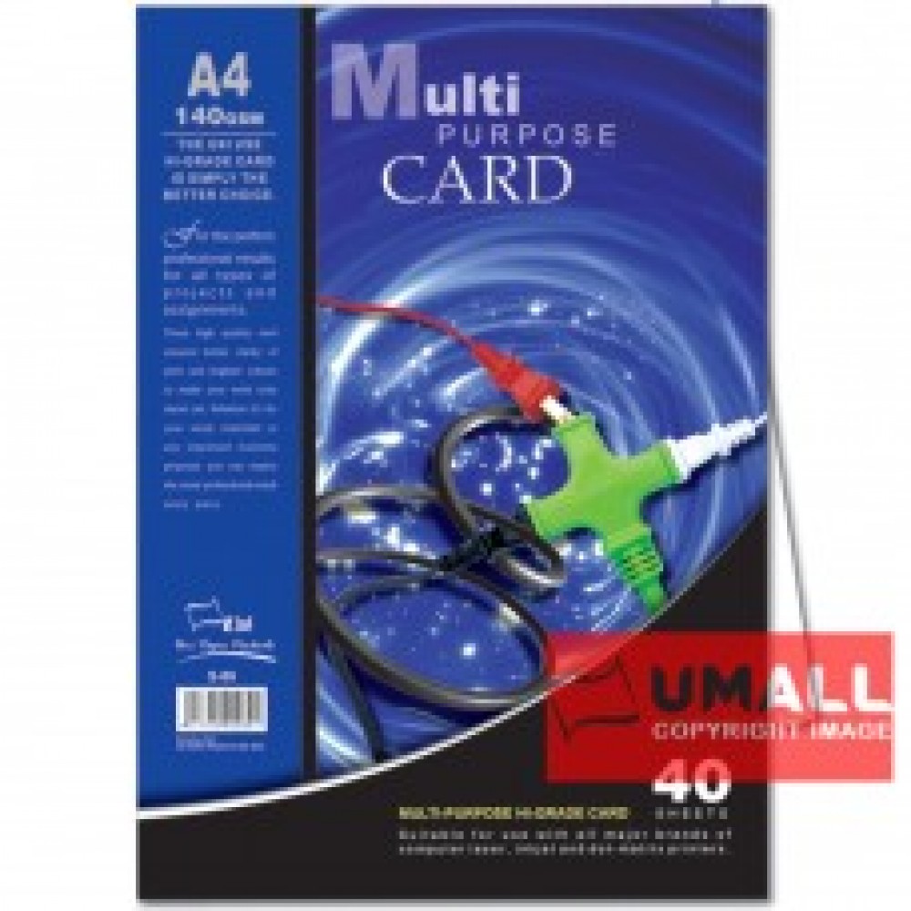 UNI MULTIPURPOSE CARD 140G A4-40'S (S-89)