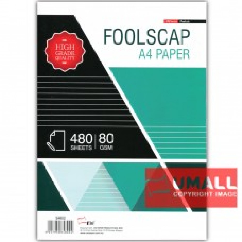 UNI FOOLSCAP PAPER 80G A4-480'S (S4802) UNI FOOLSCAP PAPER 80G A4-480'S (S4802)
