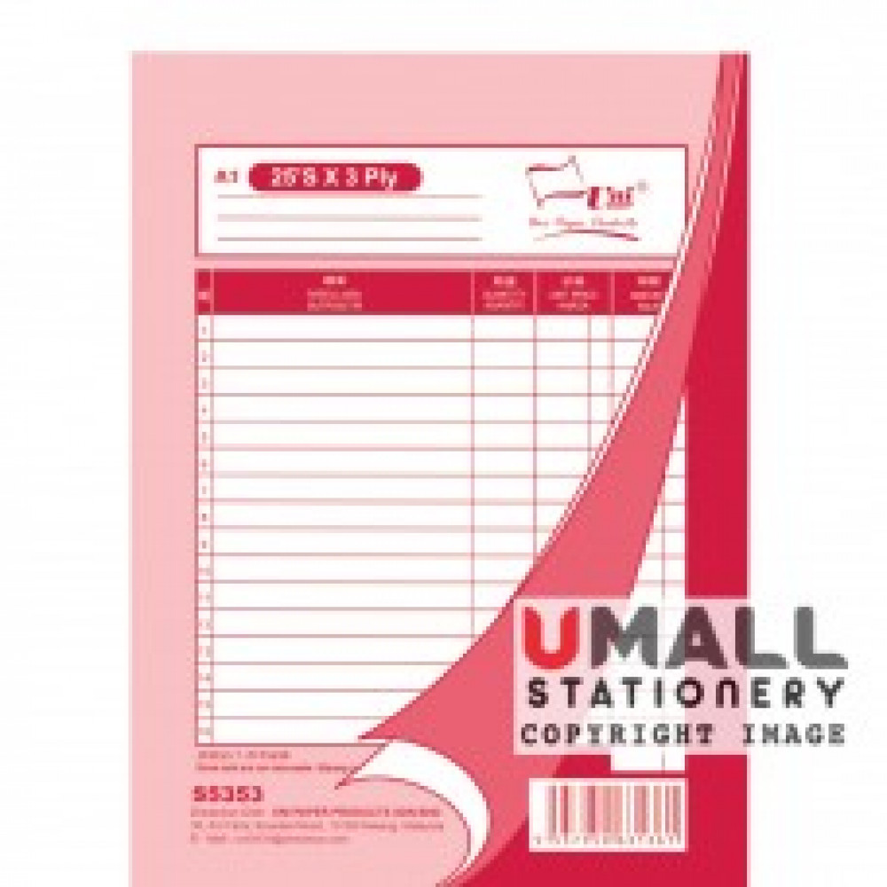 UNI BILL BOOK 3 PLY (S5353) 10 IN 1 UNI BILL BOOK 3 PLY (S5353) 10 IN 1