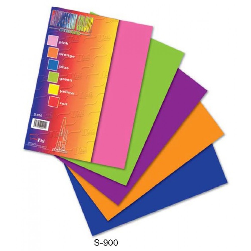 Fluorescent Colour Sticker A4 5's Fluorescent Colour Sticker A4 5's