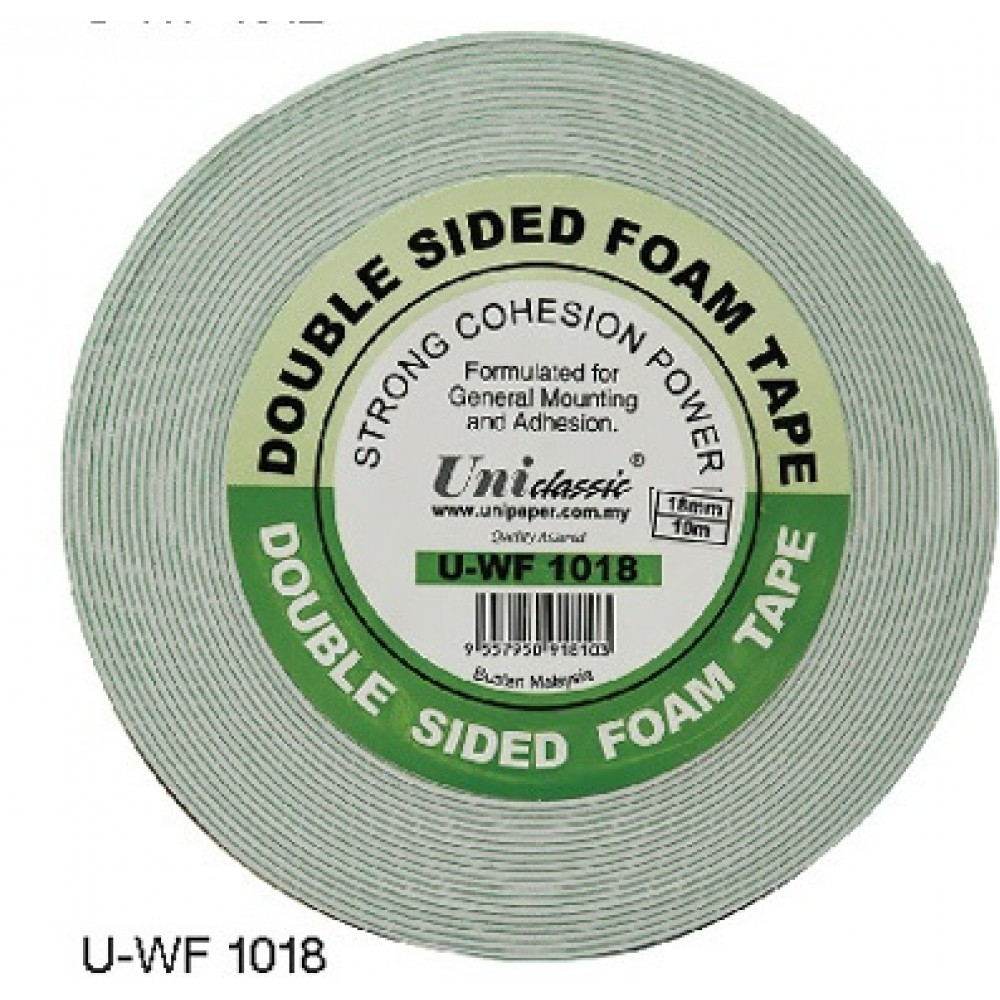 Uni Paper 18mm x 10yds Classic Double Side Foam Tape