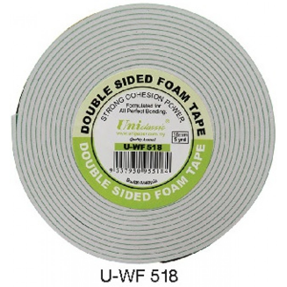 Uni Paper 18mm x 5yds Classic Double Side Foam Tape Uni Paper 18mm x 5yds Classic Double Side Foam Tape
