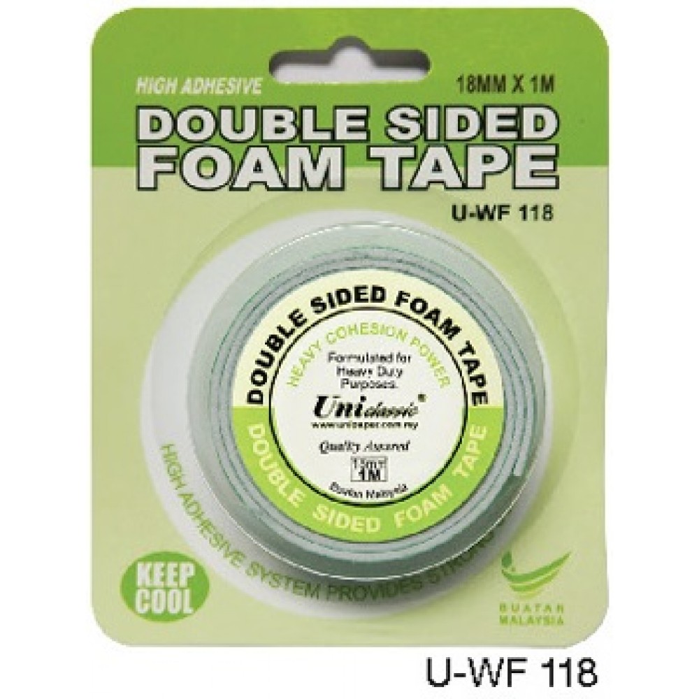 Uni Paper 18mm x 1m Classic Double Side Foam Tape (2 FOR)
